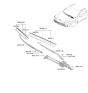 Diagram for 2024 Hyundai Genesis GV70 Wiper Blade - 98360-AA100