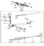 Diagram for 1990 Hyundai Excel Steering Gear Box - 56500-24110