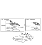 Diagram for 1994 Hyundai Excel Dome Light - 92800-24100-AR