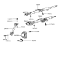 Diagram for 1990 Hyundai Excel Steering Column - 56300-24011