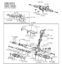 Diagram for 1990 Hyundai Excel Steering Gear Box - 57700-24010