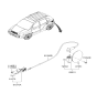 Diagram for Hyundai Tucson Fuel Door Release Cable - 81590-2E000