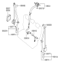Diagram for 2004 Hyundai Tucson Seat Belt - 89850-2E500-LM