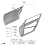 Diagram for Hyundai Ioniq 9 Door Hinge - 77925-TD000