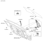 Diagram for Hyundai Veloster Window Run - 82530-2V000