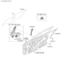 Diagram for Hyundai Veloster Window Run - 82540-2V000