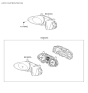 Diagram for 2013 Hyundai Veloster Instrument Cluster - 94001-2V311-RDR