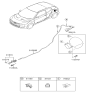 Diagram for Hyundai Veloster Fuel Door Release Cable - 81590-2V001