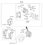 Diagram for 2011 Hyundai Veloster Brake Caliper - 58190-2VA10