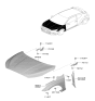 Diagram for Hyundai Veloster N Hood Hinge - 79120-J3000