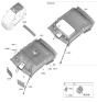 Diagram for Hyundai Veloster N Sun Visor - 85220-J3100-NNB