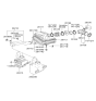 Diagram for 2003 Hyundai Santa Fe Mass Air Flow Sensor - 28100-39450