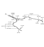 Diagram for 2001 Hyundai XG300 Parking Brake Cable - 59760-39500