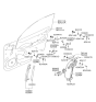 Diagram for 2000 Hyundai XG300 Window Regulator - 82403-39000