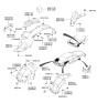 Diagram for Hyundai XG300 Mud Flaps - 86831-39000