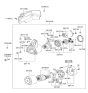 Diagram for Hyundai XG350 Starter Solenoid - 36120-37110