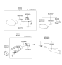 Diagram for 2000 Hyundai XG300 Light Socket - 92550-3B000