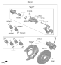 Diagram for Hyundai Genesis Electrified G80 Brake Pad Set - 58302-JIA00