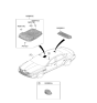 Diagram for Hyundai Genesis Electrified G80 Interior Light Bulb - 92855-T1200