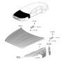 Diagram for 2024 Hyundai Genesis G80 Hood - 66400-T1000