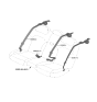 Diagram for 2024 Hyundai Genesis Electrified G80 Seat Belt - 89850-JI500-NWA