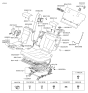 Diagram for 2006 Hyundai Santa Fe Cup Holder - 89920-2B000-J9