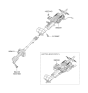 Diagram for 2006 Hyundai Santa Fe Steering Shaft - 56400-0W000