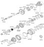 Diagram for 2008 Hyundai Santa Fe Transfer Case Bearing - 45737-39040