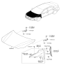 Diagram for Hyundai Hood Hinge - 79110-F2000