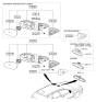 Diagram for Hyundai Tiburon Car Mirror - 85101-27000