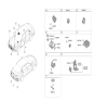 Diagram for 2024 Hyundai Elantra Parking Assist Distance Sensor - 99210-AA610