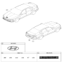 Diagram for 2024 Hyundai Sonata Hybrid Emblem - 86314-L5500