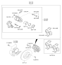 Diagram for 2012 Hyundai Sonata Brake Pad Set - 58101-3QA50
