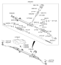 Diagram for Hyundai Steering Gear Box - 56500-4R100