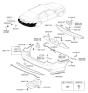 Diagram for Hyundai Sonata Hybrid Bumper - 86610-4R000