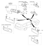 Diagram for Hyundai Tiburon Car Mirror - 85101-39500