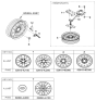 Diagram for 2006 Hyundai Entourage Spare Wheel - 52910-4J100