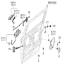 Diagram for 2006 Hyundai Entourage Door Handle - 83660-4D000