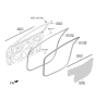 Diagram for Hyundai Kona Weather Strip - 82220-J9001