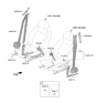 Diagram for 2019 Hyundai Kona Seat Belt - 88820-J9500-RWE
