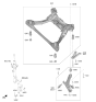 Diagram for Hyundai Santa Fe Hybrid Front Cross-Member - 62405-GA000