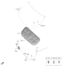 Diagram for 2024 Hyundai Kona Hood Cable - 81190-BE100