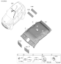 Diagram for 2024 Hyundai Kona Sun Visor - 85220-BE320-YPK