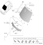 Diagram for 2025 Hyundai Ioniq 5 Windshield - 86111-PI000