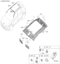 Diagram for 2025 Hyundai Ioniq 5 Sun Visor - 85220-GI520-YO7