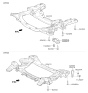 Diagram for Hyundai Genesis G80 Front Cross-Member - 62410-B1600