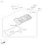 Diagram for Hyundai Genesis G80 Valve Cover Gasket - 22441-3FAG0