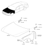 Diagram for 2017 Hyundai Genesis G80 Hood Hinge - 79110-B1500