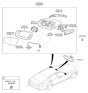 Diagram for 2021 Hyundai Kona Car Mirror - 85101-D2500