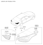 Diagram for Hyundai Genesis G80 Tail Light - 92402-B1630
